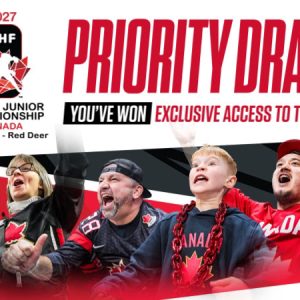 2027 WORLD JUNIORS PRIORITY DRAW WINNERS FOR TICKET PRESALE