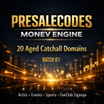 PRESALECODES.COM Owned 20 Old Catchall Domains | Main Presale Codes Engine Batch 01